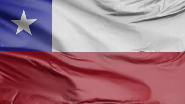 Flag of Chile Realistic 3D — Stock Video