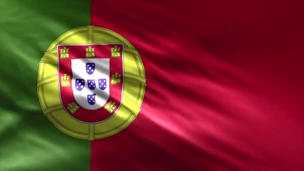 Flaga Portugalii Pętla — Wideo stockowe