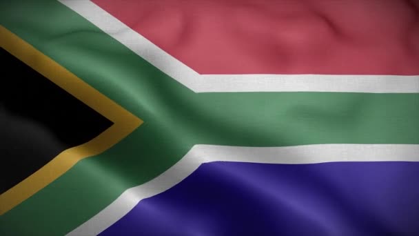 Vlag van Zuid-Afrika Loop — Stockvideo