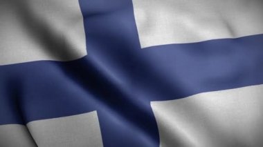 Finlandiya Bayrağı 3d Döngü
