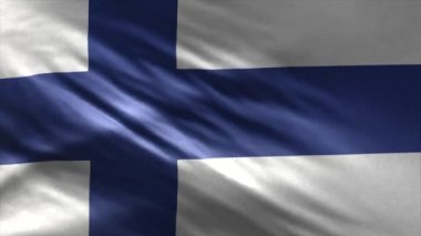 Finlandiya Bayrağı 3d Döngü