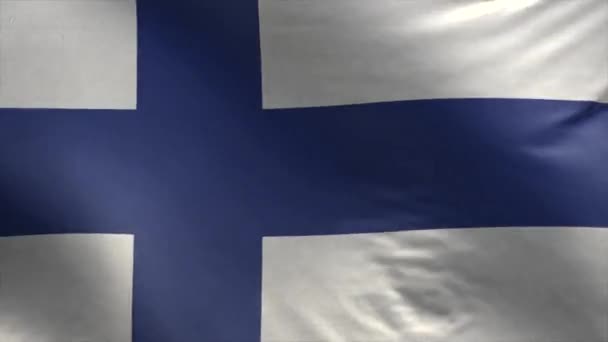 Bandera Finlandia Loop — Vídeo de stock