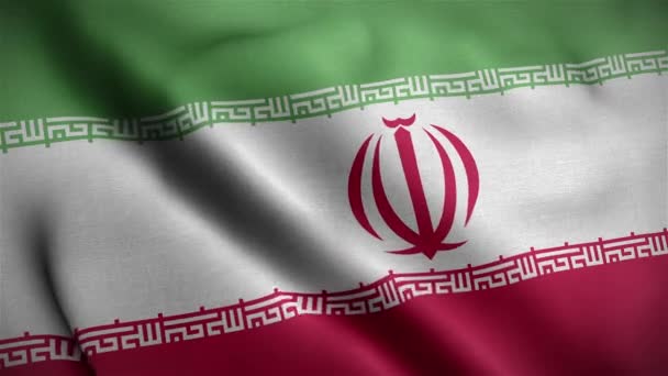 Vlag Van Iran Loop — Stockvideo