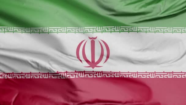 Vlag Van Iran Realistisch — Stockvideo