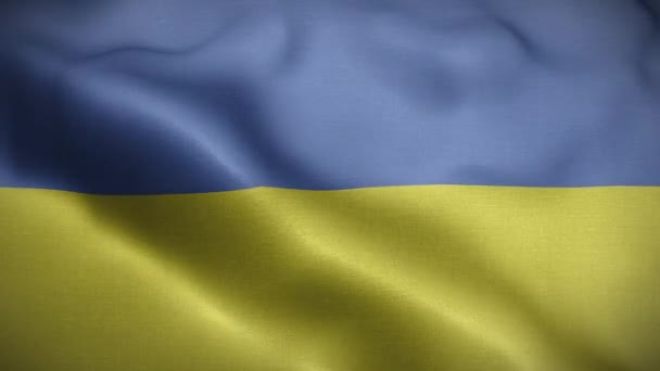 Bandera Ucrania Loop — Vídeo de stock