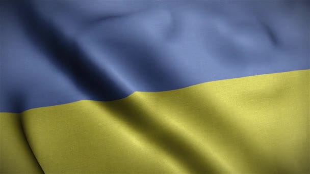 Bandera Ucrania Loop — Vídeo de stock