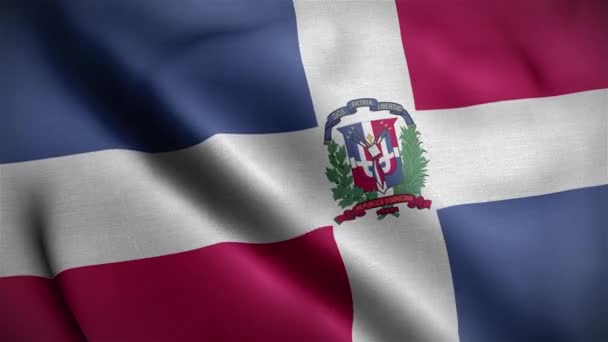 Flag Dominican Republic Loop — Stock Video