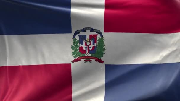 Bandeira República Dominicana Loop — Vídeo de Stock