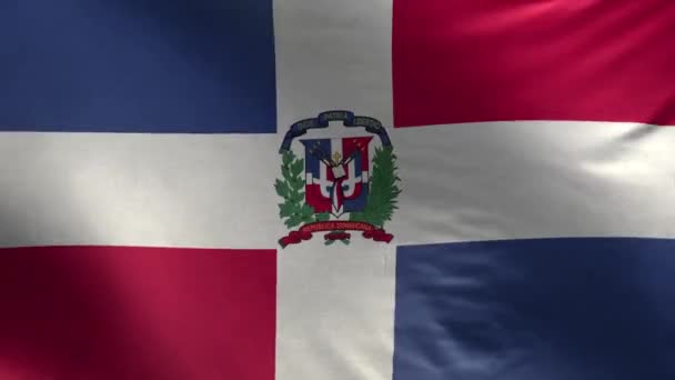 Bandeira República Dominicana Loop — Vídeo de Stock