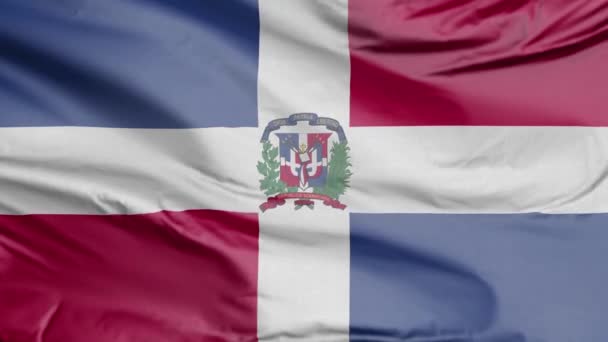 Bandera República Dominicana — Vídeos de Stock