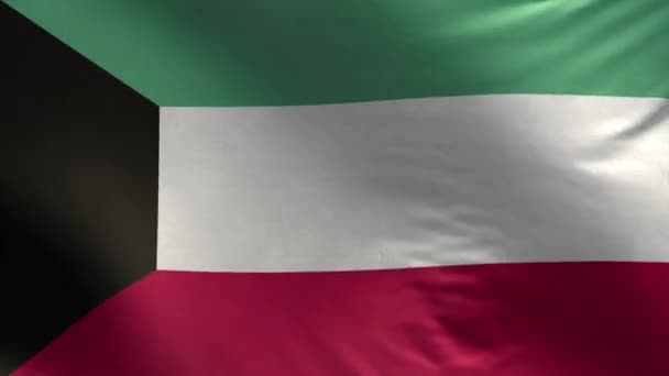 Bandera Kuwait Loop — Vídeos de Stock