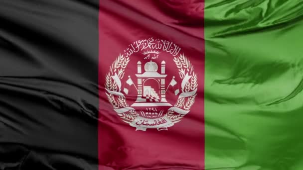 Vlag Van Afghanistan Realistisch — Stockvideo