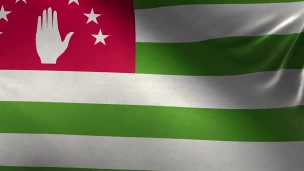 Флаг Абхазии Loop — стоковое видео