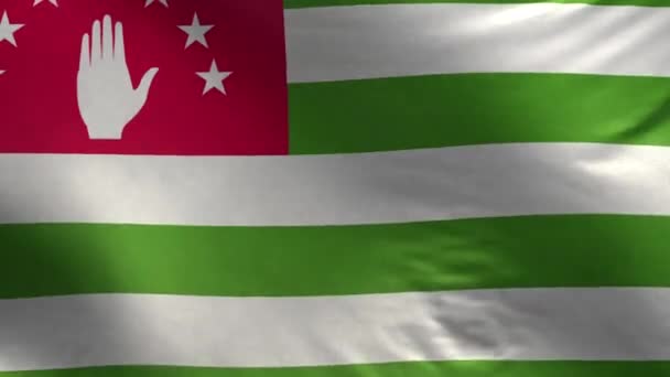 Flagge Von Abchasien Schleife — Stockvideo
