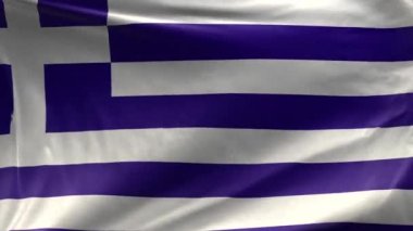Yunanistan Bayrağı 3 Boyutlu Döngü