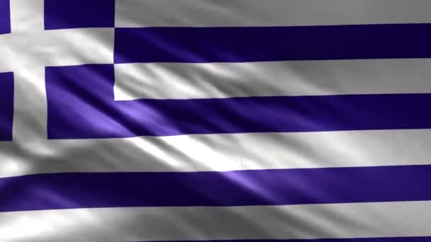 希腊国旗3D环路 — 图库视频影像