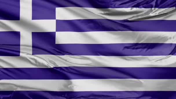 Vlajka Řecké Smyčky — Stock video