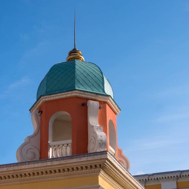 St. Petersburg, Rusya - 5 Şubat 2017: Çıkış Köyü Pulkovo. Bina parçası.