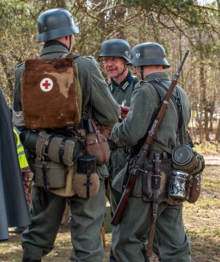 Gatchina, Rusya - 7 Mayıs 2017: Savaş İkinci Dünya Savaşı tarihi imar.