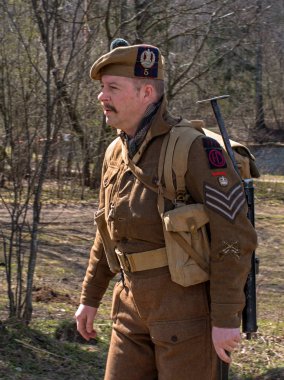 Gatchina, Rusya - 7 Mayıs 2017: Savaş İkinci Dünya Savaşı tarihi imar.