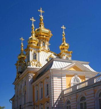 Kilise Binası kubbe. Petergof, Rusya Federasyonu