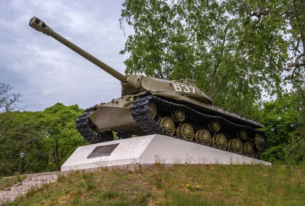 Priozersk, Republic of Karelia, Russia - June 12, 2017: a monument to the heavy IS-3 tank - Josef Stalin - 3. — Stock Photo, Image