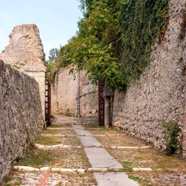 Conegliano kale yolu. Conegliano, Veneto, İtalya.