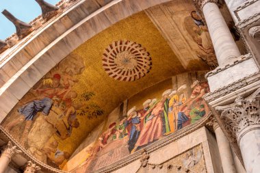Mimari detay Basilica San Marco, Venedik, İtalya