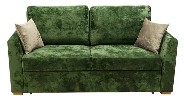 Sofa isoliert auf weißem Hintergrund. Inklusive Schneideweg — Stockfoto