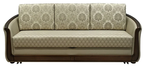Sofa isoliert auf weißem Hintergrund. Inklusive Schneideweg — Stockfoto