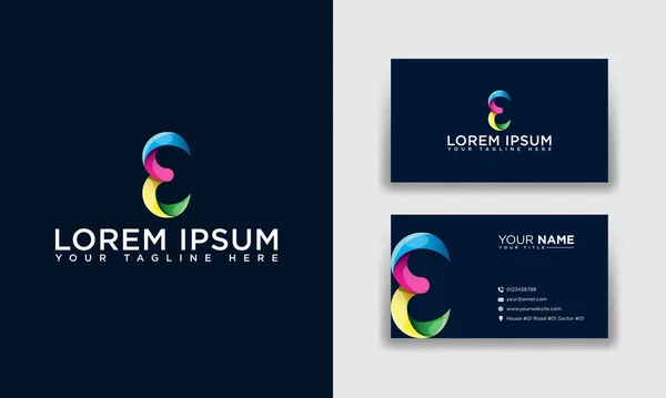 Letter Web Banner Business Card Template Simply Illustration — Stock Photo, Image