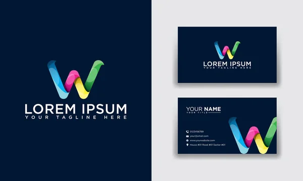 Letter Web Banner Business Card Template Simply Illustration — Stock Photo, Image