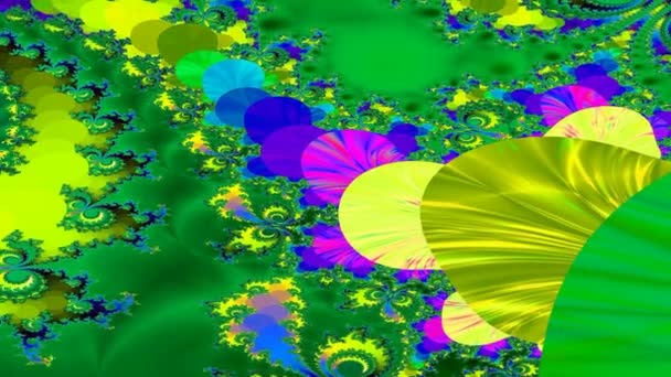 Perfección Fractal Coloridas Perspectivas Brillantes Movimiento Como Salvapantallas Vídeo — Vídeos de Stock