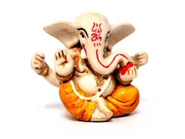  Beyaz arkaplanda izole edilmiş Ganesha