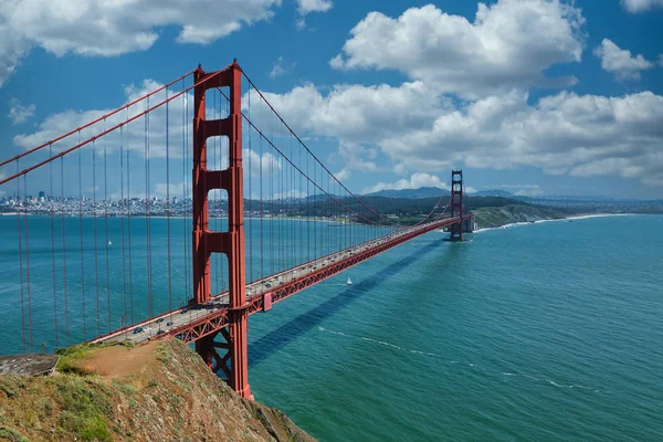 Golden Gate Bridge Par Une Journée Ensoleillée Été — Photo