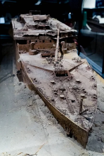 Detaljerad Modell Titanics Vrak Havsbotten — Stockfoto