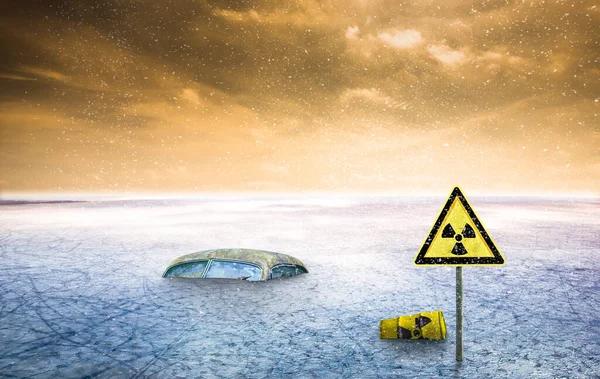 Nuclear Ice Desert Nuclear Accident Fallout — Stock Photo, Image