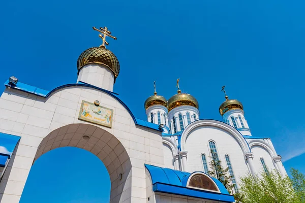 Chernivtsi Holy Ascension Banchensky Monastery Church With Blue