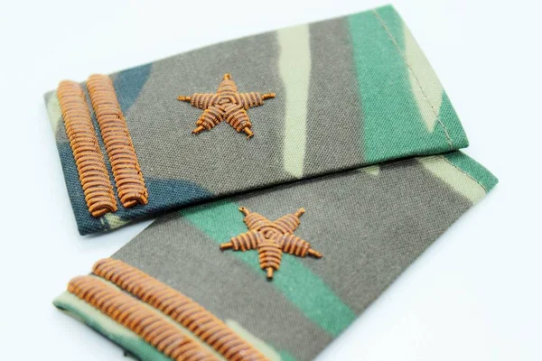 Camouflage epaulets of a major of the Russian army — Stock Photo, Image