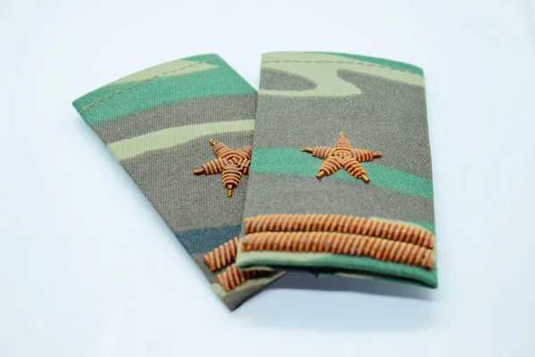 Camouflage epaulettes of a major of the Russian army — Stock Photo, Image