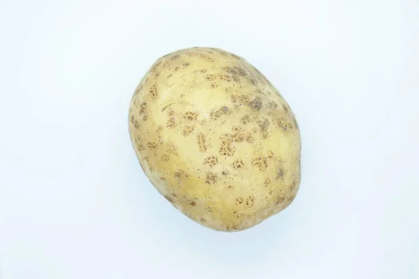 Картофельные клубни на белом фоне — стоковое фото