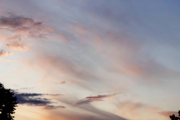 Güzel Gün Batımı Gökyüzü Bulutlar Doğa Yaz Bulutlar Doğa — Stok fotoğraf