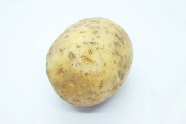 Raw Ripe Potatoes Located White Background — Stock Photo, Image