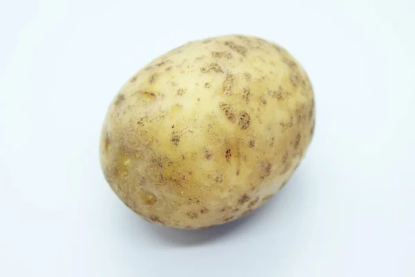 Raw Ripe Potatoes Located White Background — Stock Photo, Image