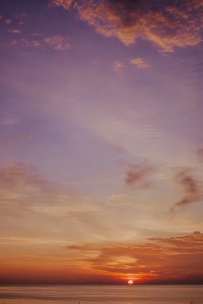 Solnedgang Himmel Orange Himmel Rød Sky Udendørs Sommer Natur Backgound - Stock-foto