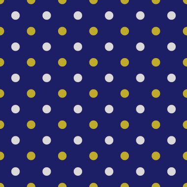 Kusursuz desen, mavi doku veya arkaplan mavi arkaplanda gümüş gri ve sarı altın benekli benekler