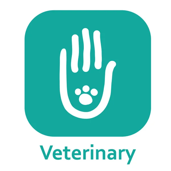 Állat-egészségügyi ikon kék — Stock Vector