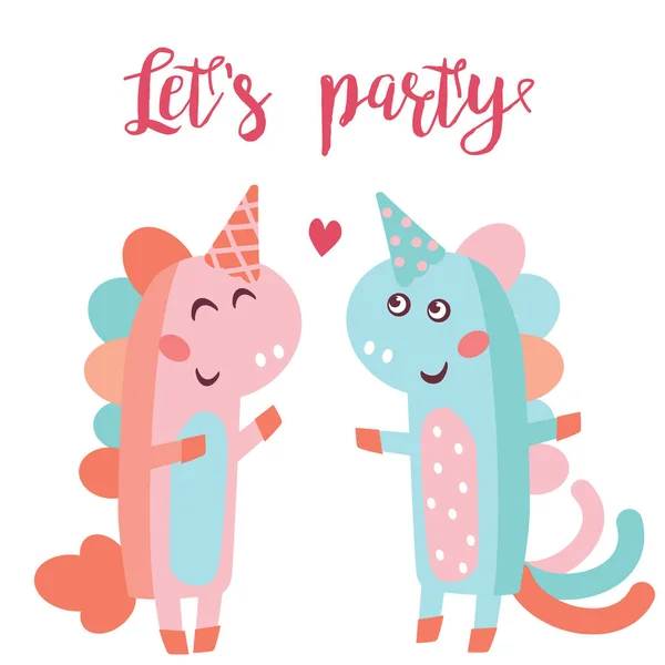 Unicorn Party Two — Stock Vector