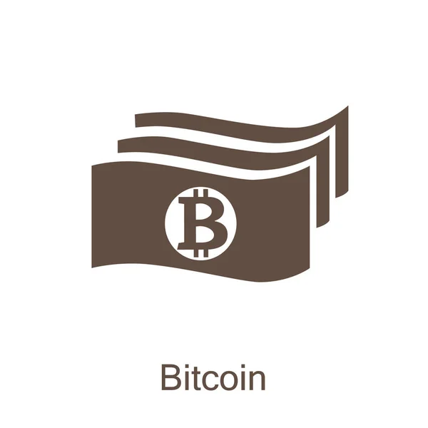 Bitcoin pénzt ikon — Stock Vector