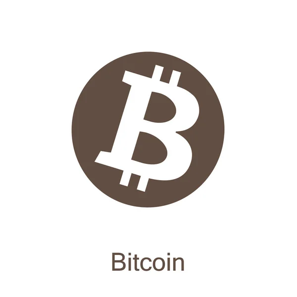 Bitcoin ikon szürke — Stock Vector